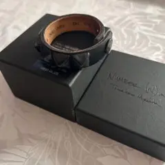 ナンバーナイン ウェンディーズ レザースタッズリストバンド バングル
