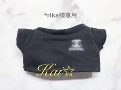 かっこいい❣️黒 Tシャツ 20cm ぬいぐるみ 服