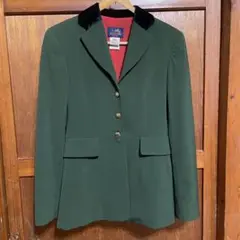 希少 廃盤 エルメス 乗馬 テーラード ジャケット グリーン