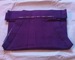 美品　差袴　神職　紫（二級着用）化繊羽二重　馬乗り型　通年用　畳紙有　コスプレ等