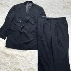 FARIANI セットアップ スーツ ダブル ストライプ ブラック BE7