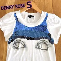 スパンコール アイズ ロング丈Tシャツ ワンピース Sサイズ デニーローズ