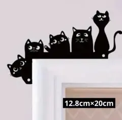 猫さん一家　アイアン　ウオールアート167　壁装飾　インテリア　黒猫　愛猫家