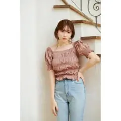 herlipto Smocked Jersey Top