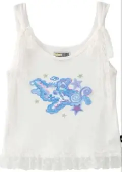 YOUTHBATH X SOUPLace ribbon sleeveless 白