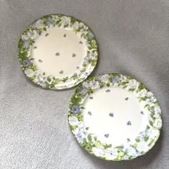 LUIS PITAUD FRANCE プレート皿 花柄　金彩　2枚セット