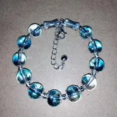 ハンドメイド　ブレスレット　青系