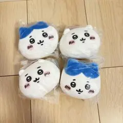 ちいかわ　ハチワレ　ガチャガチャ　もちもちフェイスマスコット4点セット