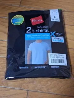 Hanes TAGLSS 2 t-shirts L 2枚セット　黒　ブラック