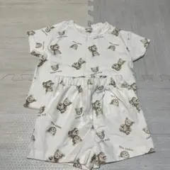 未使用　くま　セットアップ　90サイズ