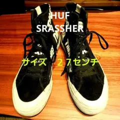 HUF THRASHER ハイカットスニーカー ブラック