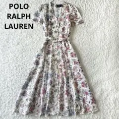 極美品✨ポロラルフローレン 現行 フラワープリント リネンワンピース ロング