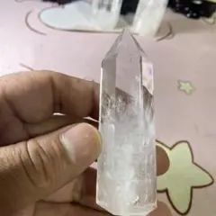 ブラジル産白い 水晶クラスター 能量六角柱　(幸運水晶原石)B07六角柱