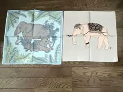 タイシルク　ハンカチ　2枚セット