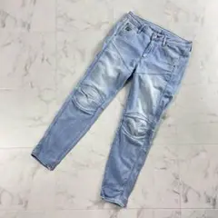 G-STAR-RAW スキニーパンツ ライトブルー W23L30 *XC1538