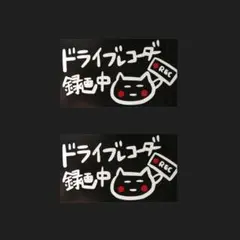 2枚セット　ねこ　ドラレコ　カッティングステッカー
