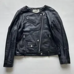 スローブイエナ 本革　ライダースジャケット 36　サイズ 　黒