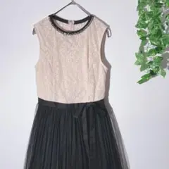 Apuweiser Luxe ロングワンピース ノースリーブ プリーツ 淡色