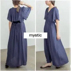 mystic カシュクール ワンピース バックオープン ロングワンピース