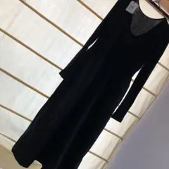未着用タグツキ　ブラック長袖ワンピースwcloset