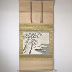 【模写】日本画 分部五鈴「老松旭日」絹本 掛軸 彩色 桐箱 紙箱 M766 掛軸 武井旭堂『立雛図』日本画 絹本 肉筆 共箱付 掛け軸 R02261