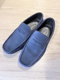 TOD'S ネイビー スエード ドライビングシューズ　サイズ24.5cm