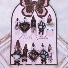 ♡現品♡最終値下げ！地雷系ネイルチップ♡量産型♡平成女児ネイル♡ネイルチップ♡