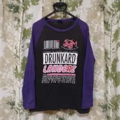長袖Tシャツ ブラック パープル