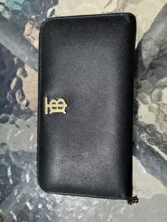 BURBERRY TBロゴ エルモア ラウンドジップウォレット 長財布 ブラック