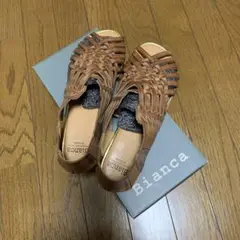 ビアンカ　メッシュレザーフラットサンダル　新品未使用　サイズ38