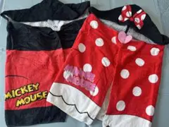 ミッキー&ミニー　フードタオル　ディズニーリゾート　ディズニーランド　変身タオル