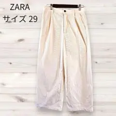 ザラ ガウチョパンツ ベージュ 29サイズ ポリエステル カジュアル