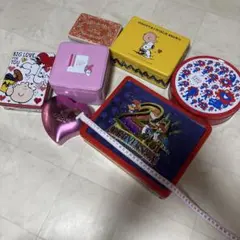 ユニバ スヌーピー マイメロ GODIVA万博 アトリエうかい 空き缶7個セット