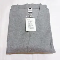 Lサイズ Vネックカーディガン メンズ 大きめ シンプル グレー