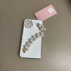 パールストラップ付きiPhoneケース　13pro ◼️N9-1