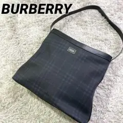 バーバリー ロンドン ワンショルダーバッグ ノバチェック 黒 PVC レディース