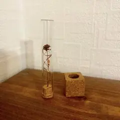銅細工　ハンドメイド　一輪　薔薇　手作り