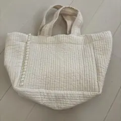 韓国ヌビバック　ミニトート　パール付き　新品