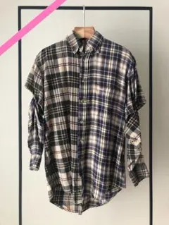 【MALION VINTAGE】リメイクチェックシャツ