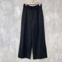 【ロペ】ワイドパンツ　カジュアル　シンプル　ブラック　M