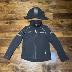 Akrapovic アルパインスターコラボフード付きパーカー M ブラック alpinestars X AKRAPOVIC 第2段!! ウインドブレーカー入荷