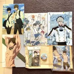 free！・クリアファイル大小、アクリルキーホルダー、バッチなど色々6点セット