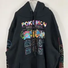 USA古着 ポケモン pokemon パーカー 黒