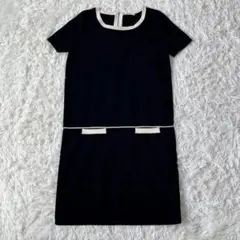 MARELLA マレーラ　半袖　ニット　ワンピース　ブラック