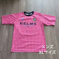 KELME チェック柄 ピンクシャツ 23メンズ XL サイズ