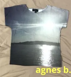 アニエスベー ポルトガルし製　風景プリント　デザイントップス　Tシャツ