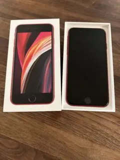 【極美品】iPhone SE第2世代PRODUCT(RED) 64GB 箱付き