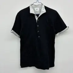 TAKEO KIKUCHI ボタン付き　Tシャツ 黒　日本製　△27