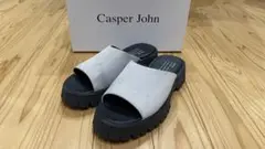 Casper John ボリュームソールコンフォートヘップサンダル ライトグレー