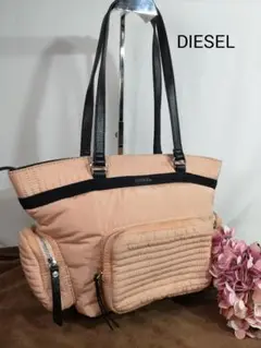 DIESEL ディーゼル ナイロン トートバッグ 肩掛け ピンク